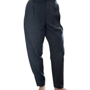 Dolce & Gabbana wide pants, black with tiny white polka dots.